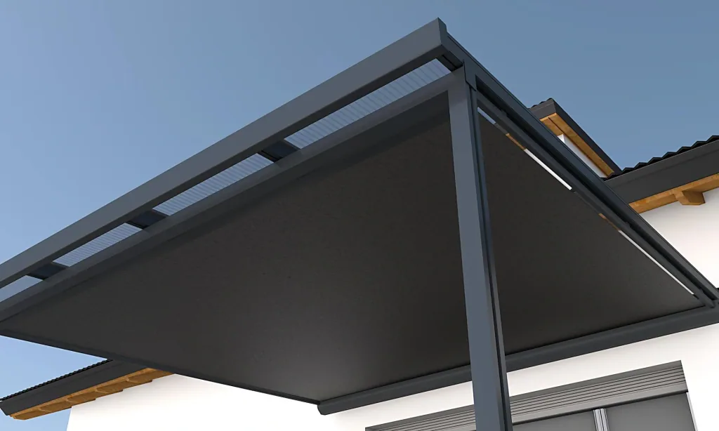 St. Tropez under-roof awning, 3 x 3 m, anthracite, fabric 314638