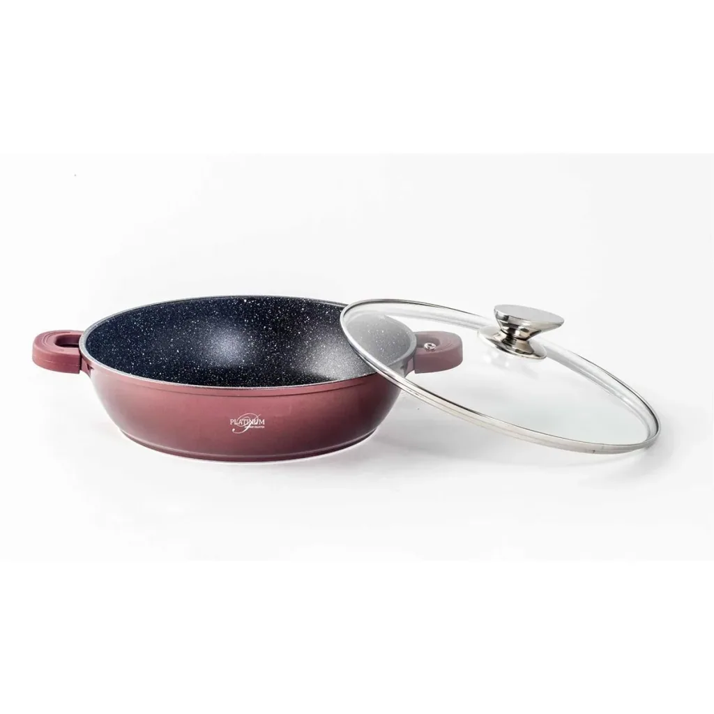Casserole dish - with lid - 28cm - cast aluminum