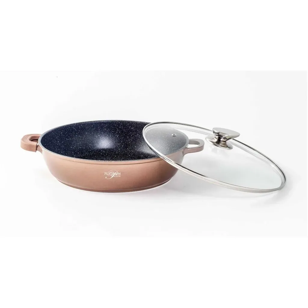 Casserole dish - with lid - 28cm - cast aluminum