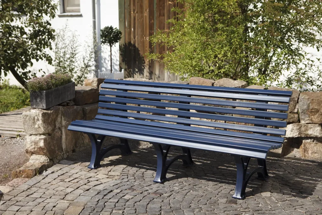 Garden bench Borkum blue