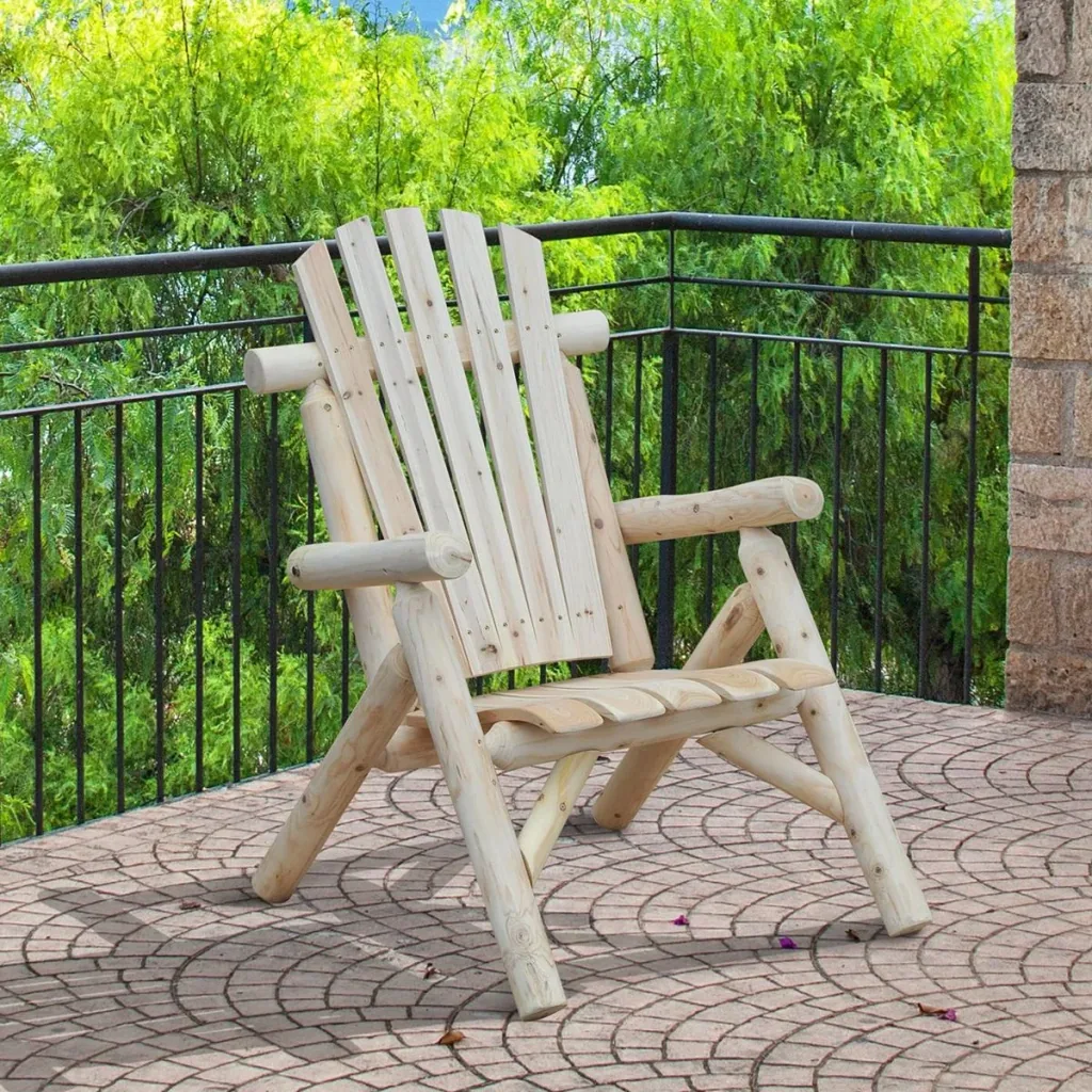 Garden chair with high backrest natural