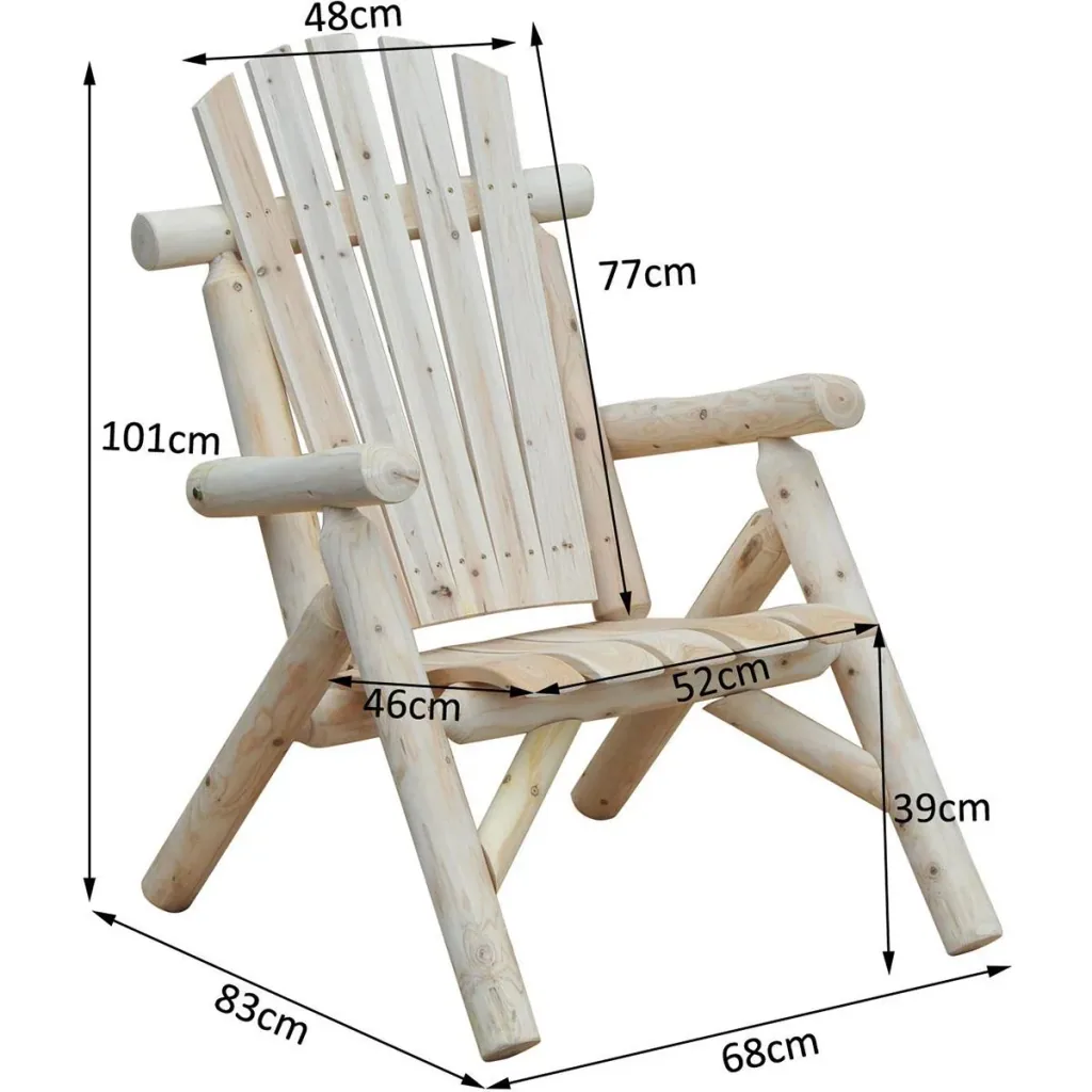 Garden chair with high backrest natural