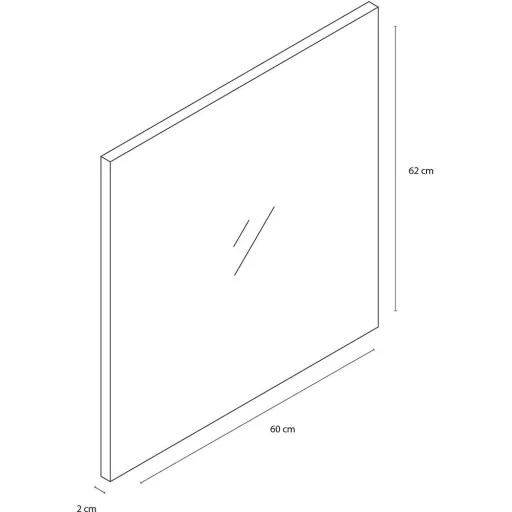 Concept Spiegel 62x60cm Weiss fsc