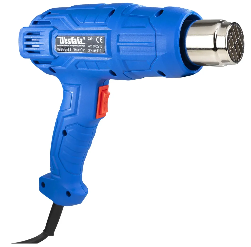 Hot air gun 2000 watts including shrink tubing set, 15 pieces