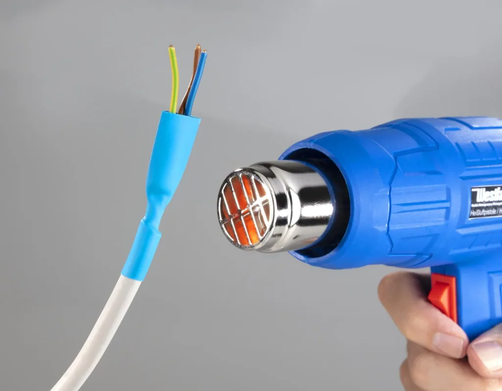 Hot air gun 2000 watts including shrink tubing set, 15 pieces