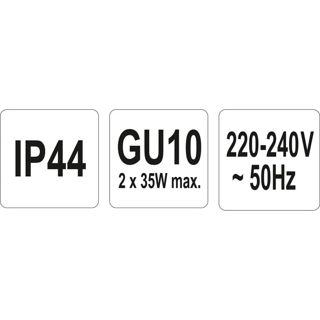 Outdoor wall light - GU10 - 68x150x92mm