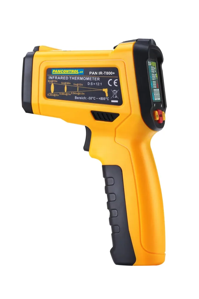 PAN IR-T800+ professional infrared thermometer 12:1, infrared temperature measurement - 50°C - + 800°C with laser measuring circuit