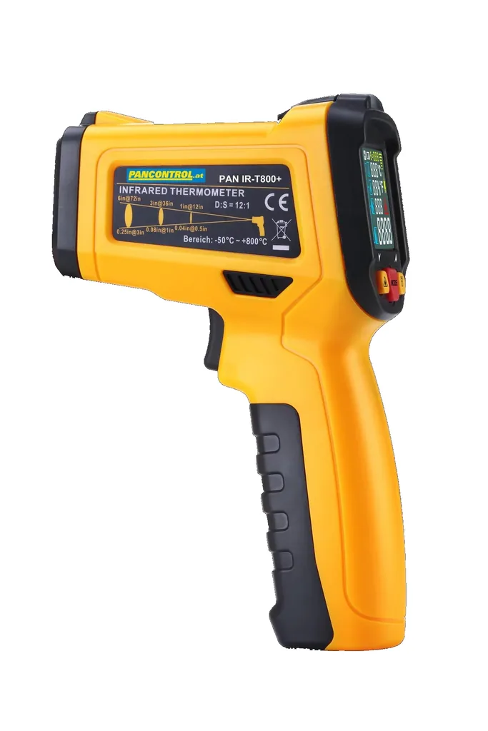 PAN IR-T800+ professional infrared thermometer 12:1, infrared temperature measurement - 50°C - + 800°C with laser measuring circuit
