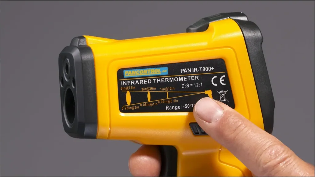 PAN IR-T800+ professional infrared thermometer 12:1, infrared temperature measurement - 50°C - + 800°C with laser measuring circuit