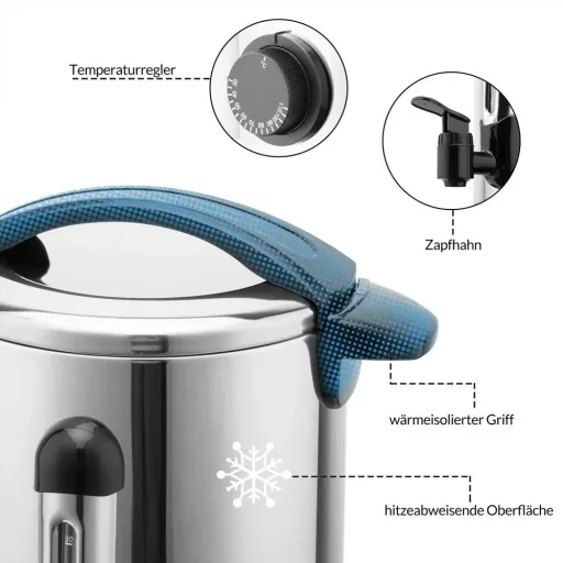 Mulled wine kettle, hot water boiler 6.8L
