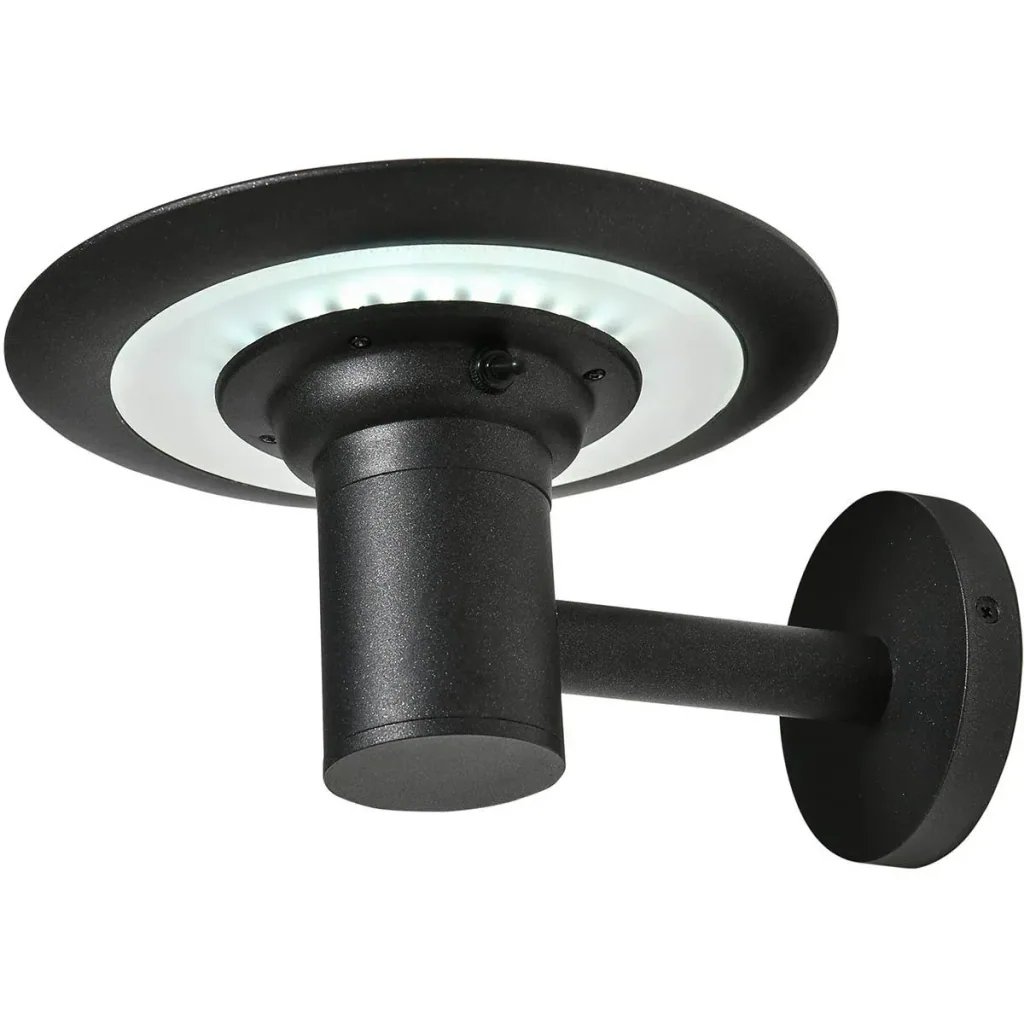 Solar outdoor lamp with 2 light levels, vintage look, black, 25 x 23.5 x 22 cm