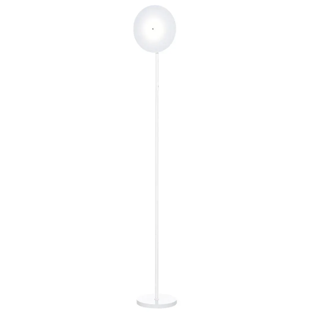 Floor lamp with LED adjustable by 90 degrees, removable light pole lamp, metal, acrylic, white, Ø28 x 171.5 cm