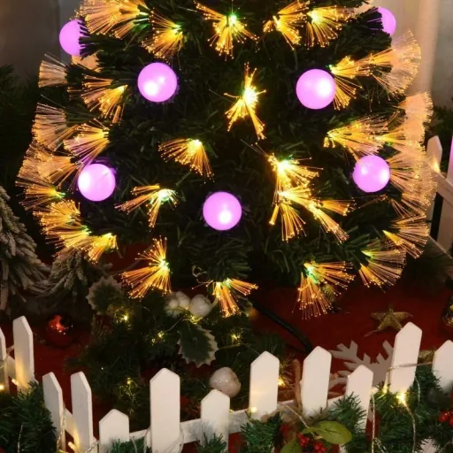 Artificial Christmas tree with LED lighting green