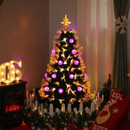 Artificial Christmas tree with LED lighting green