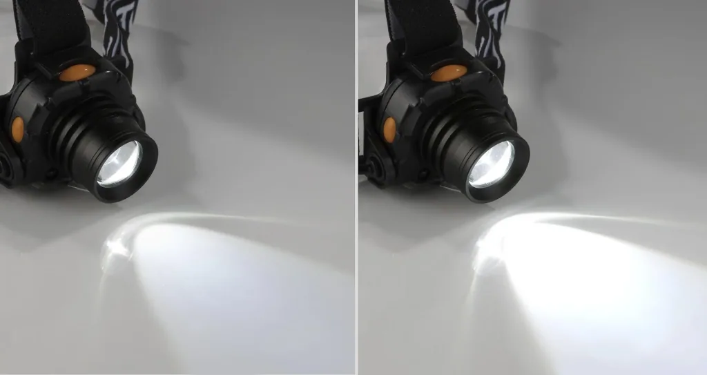 Headlamp 120 lm with motion detector