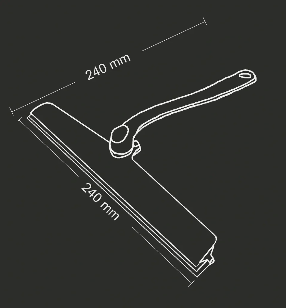 Rotating shower squeegee “Exclusive”, white