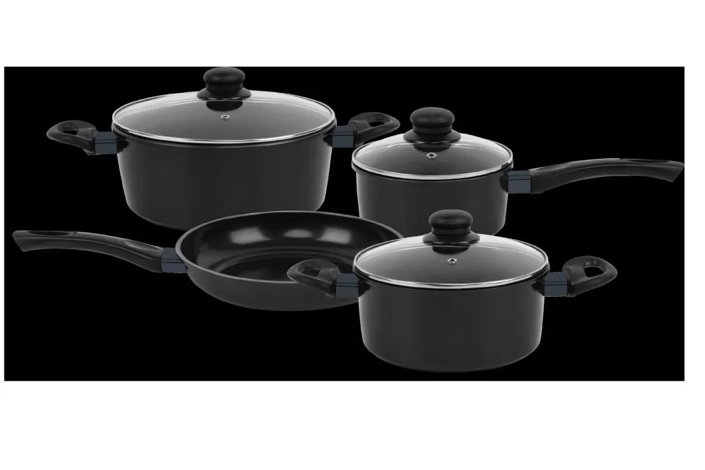 Carbon Cooking/Frying Set Black, 7-piece