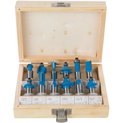 12-piece 12 mm TCT milling cutter set