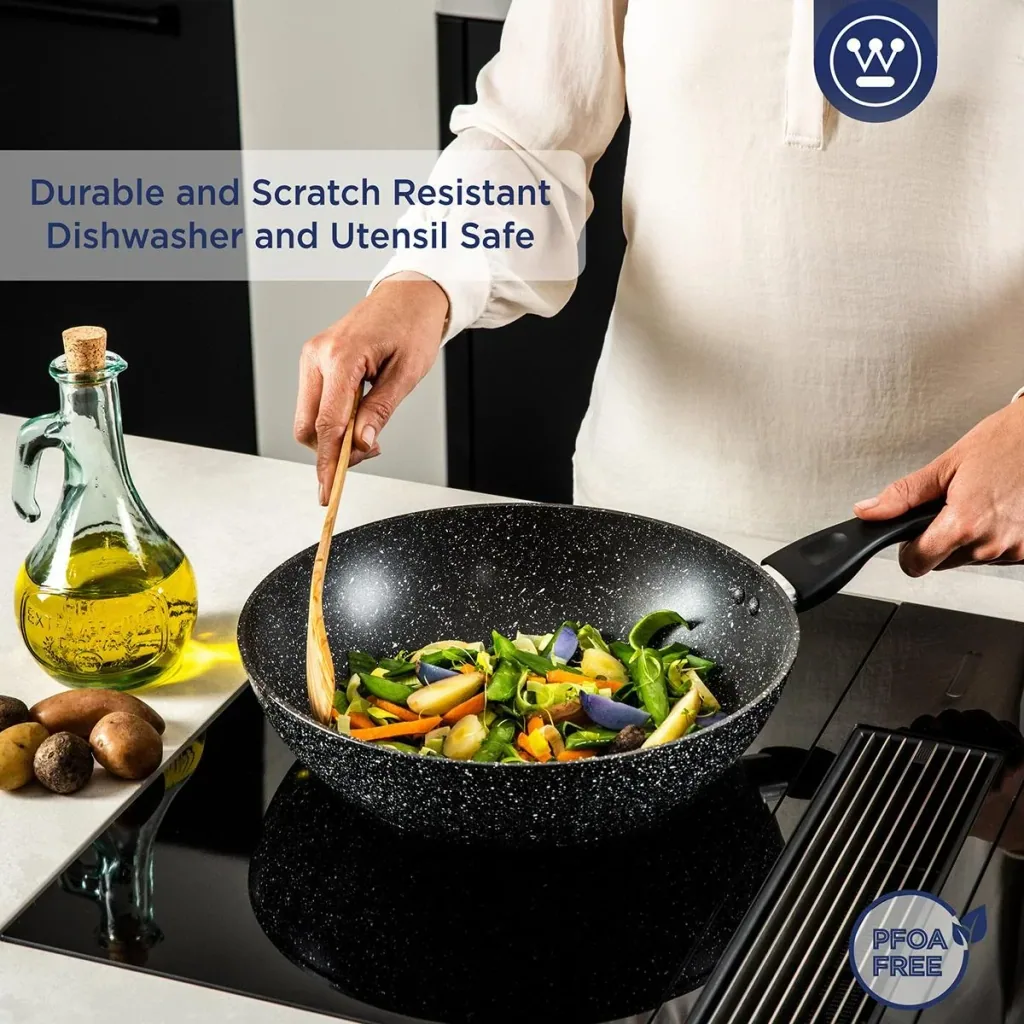 Wok pan Ø30 cm (12.5") Black Marble