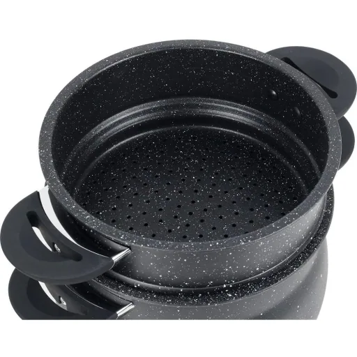 Couscous pan - 6L - Black - 26x26x26 cm