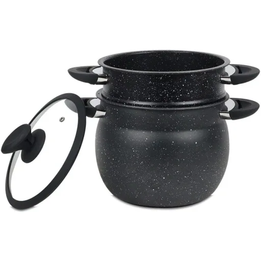 Couscous pan - 6L - Black - 26x26x26 cm