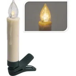 Wireless LED Christmas tree candles Christmas lights warm white 20 pieces with tree clamps