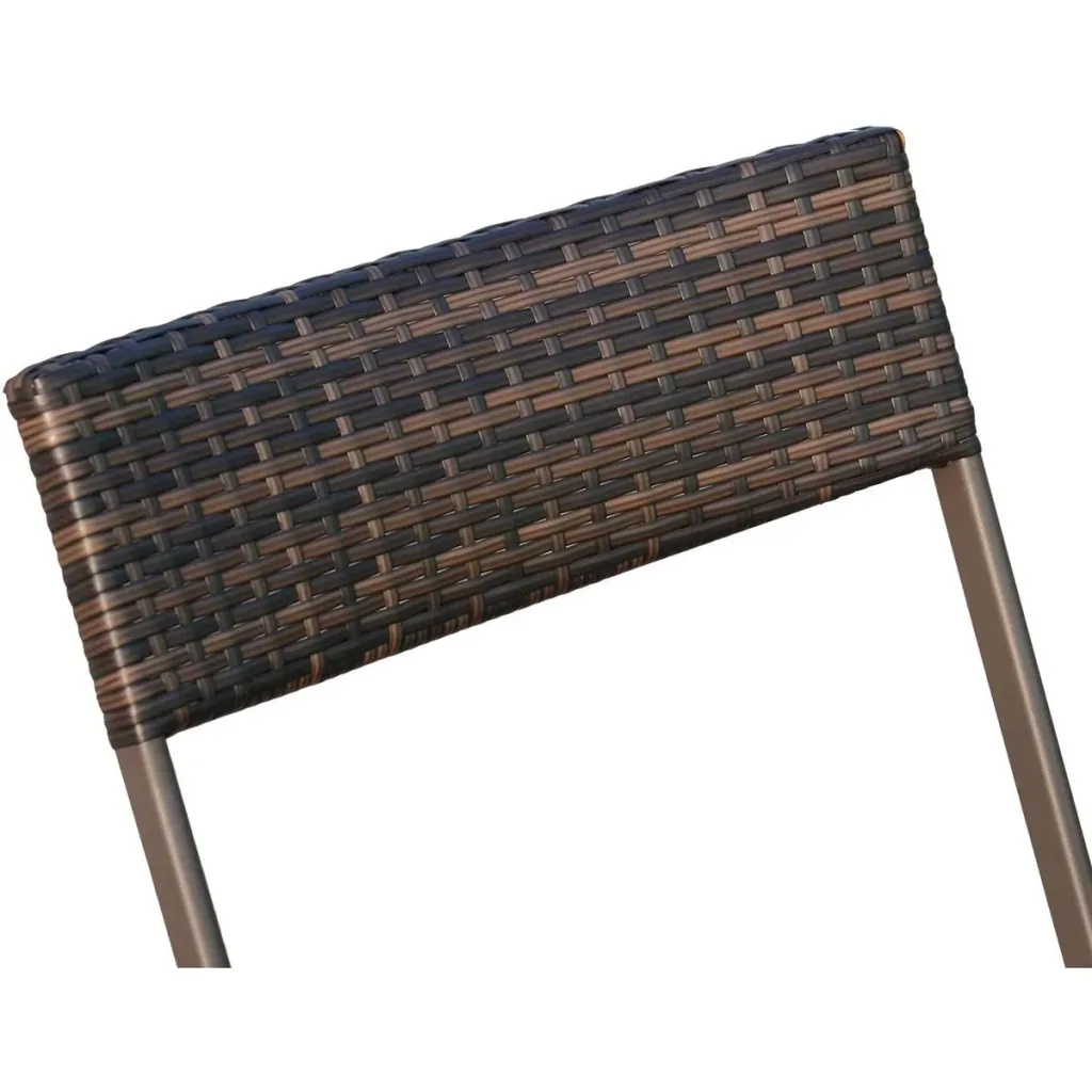 Balcony furniture as a 3-piece set coffee brown