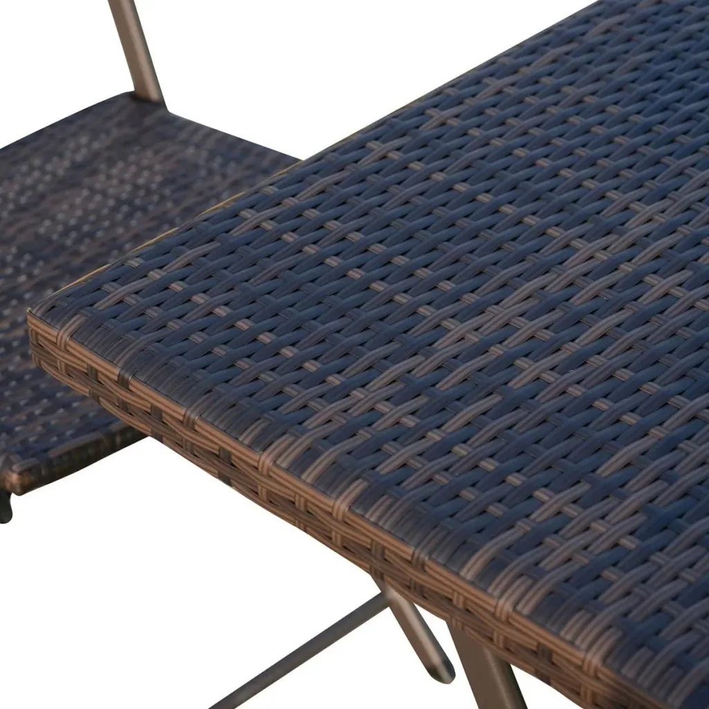 Balcony furniture as a 3-piece set coffee brown