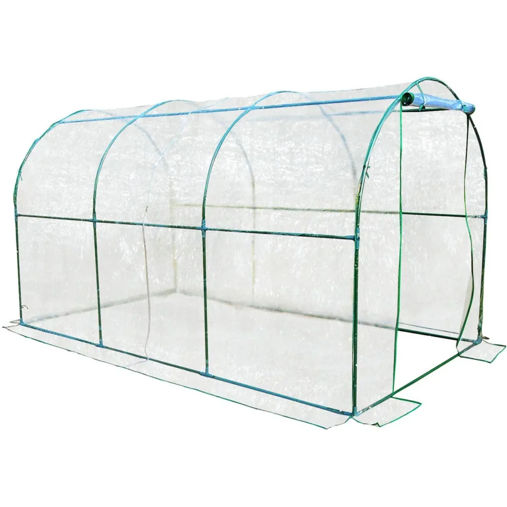 Film greenhouse 3.5x2x2m transparent with steel tube frame