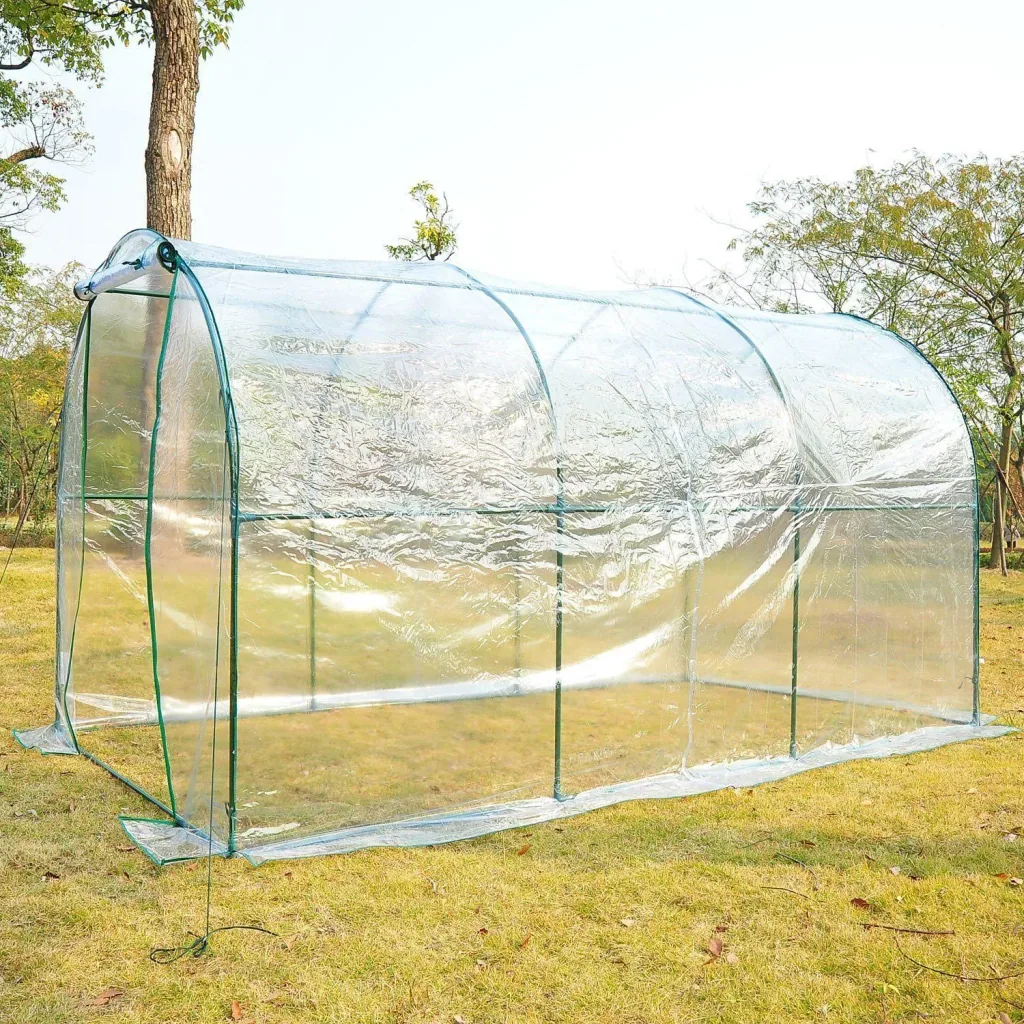 Film greenhouse 3.5x2x2m transparent with steel tube frame