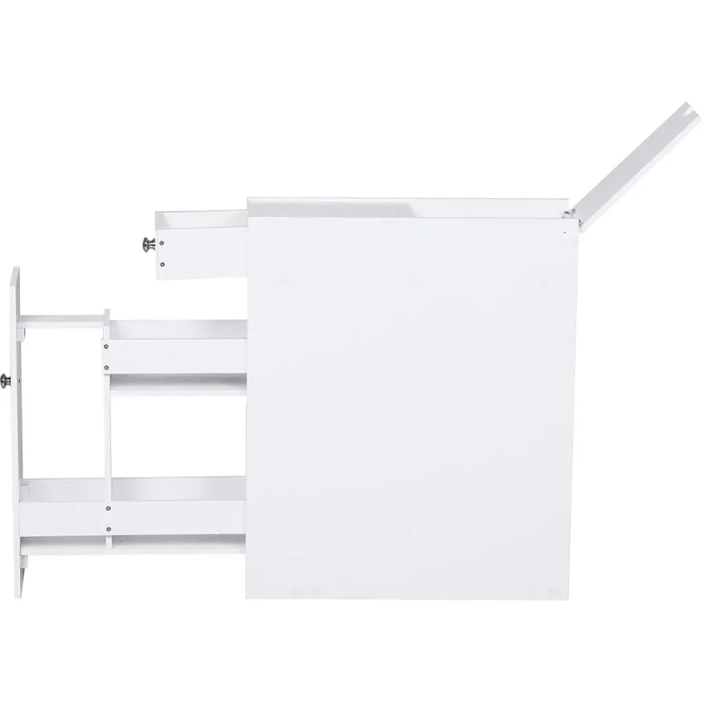 narrow white drawer cabinet