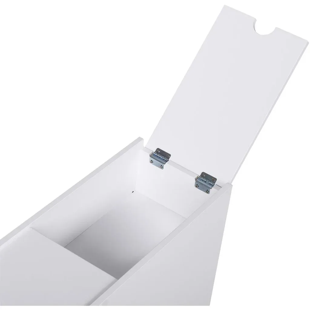 narrow white drawer cabinet
