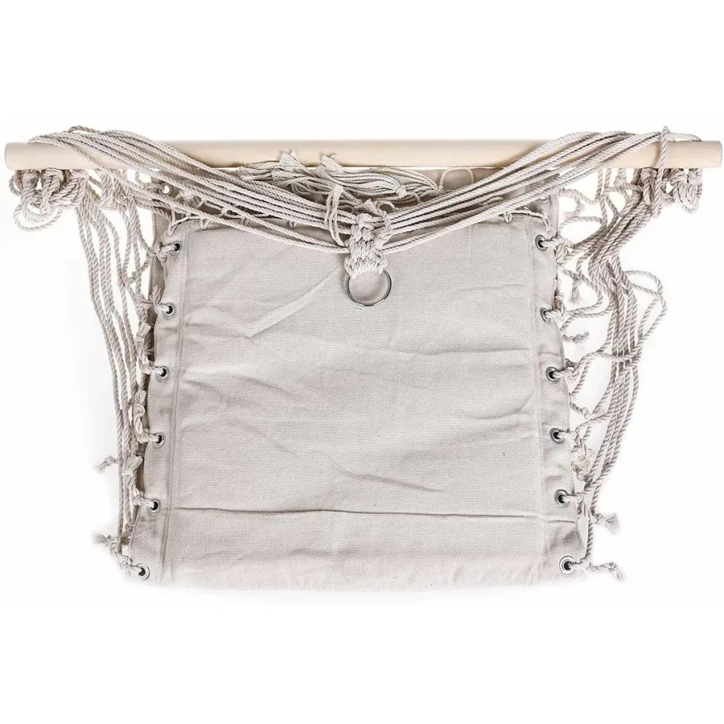 Hanging chair cream 55x100cm with fringes