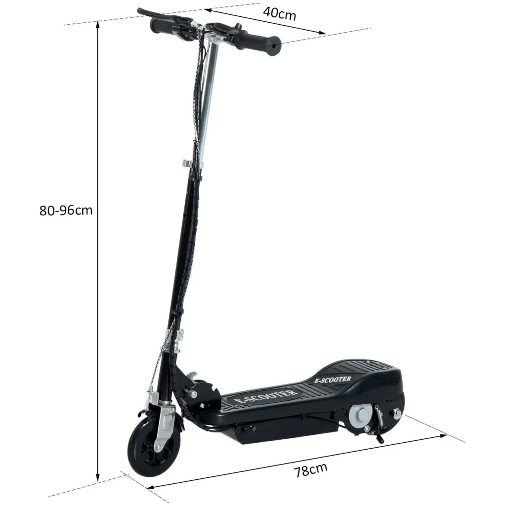 E-Scooter Children's Scooter City Scooter 120W Foldable Black
