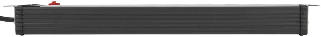 Premium-Line 8-way power strip, 19" format ideal for server cabinets, with IEC plug, black/grey