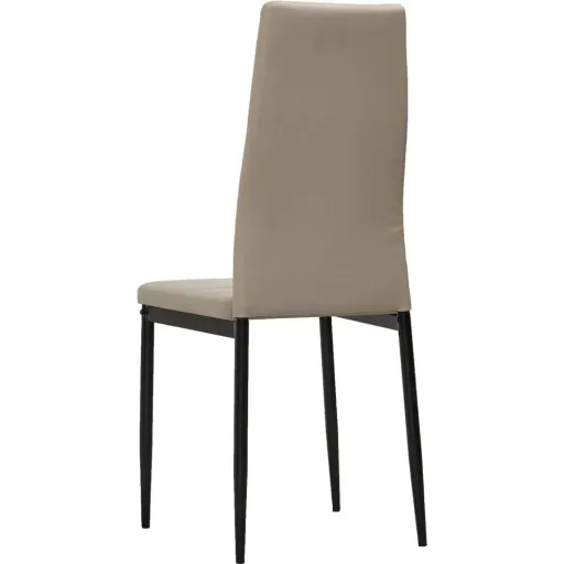 Dining chairs 4-seater faux leather cappuccino