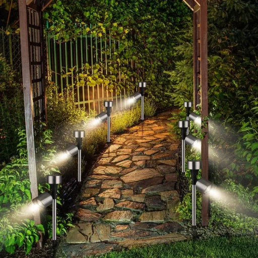 Set of 6 LED solar garden lights
