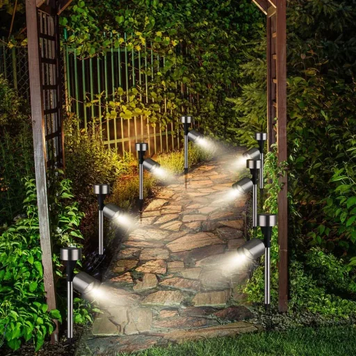 Set of 6 LED solar garden lights