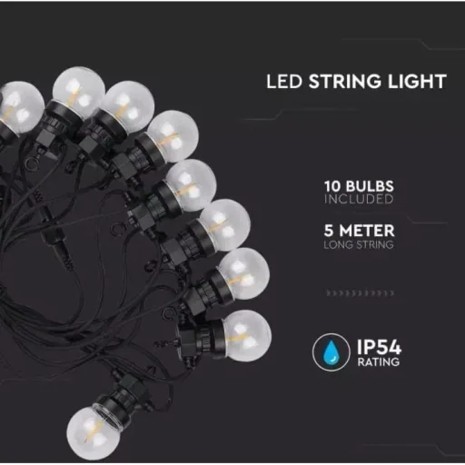 VT-71510 LED Piercing Cable - 5 Meters - With Plug - 10x 0.6w LED Lamps
