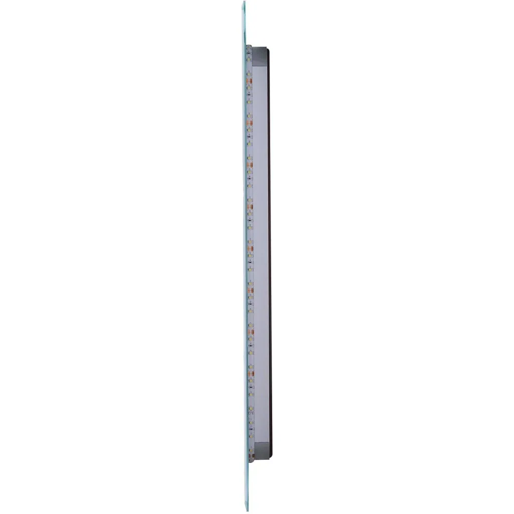 LED bathroom mirror bathroom mirror wall mirror touch switch magnification aluminum frame silver 80 x 3 x 60 cm