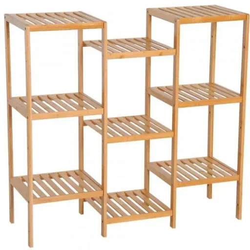 Bathroom shelf with 9 shelves