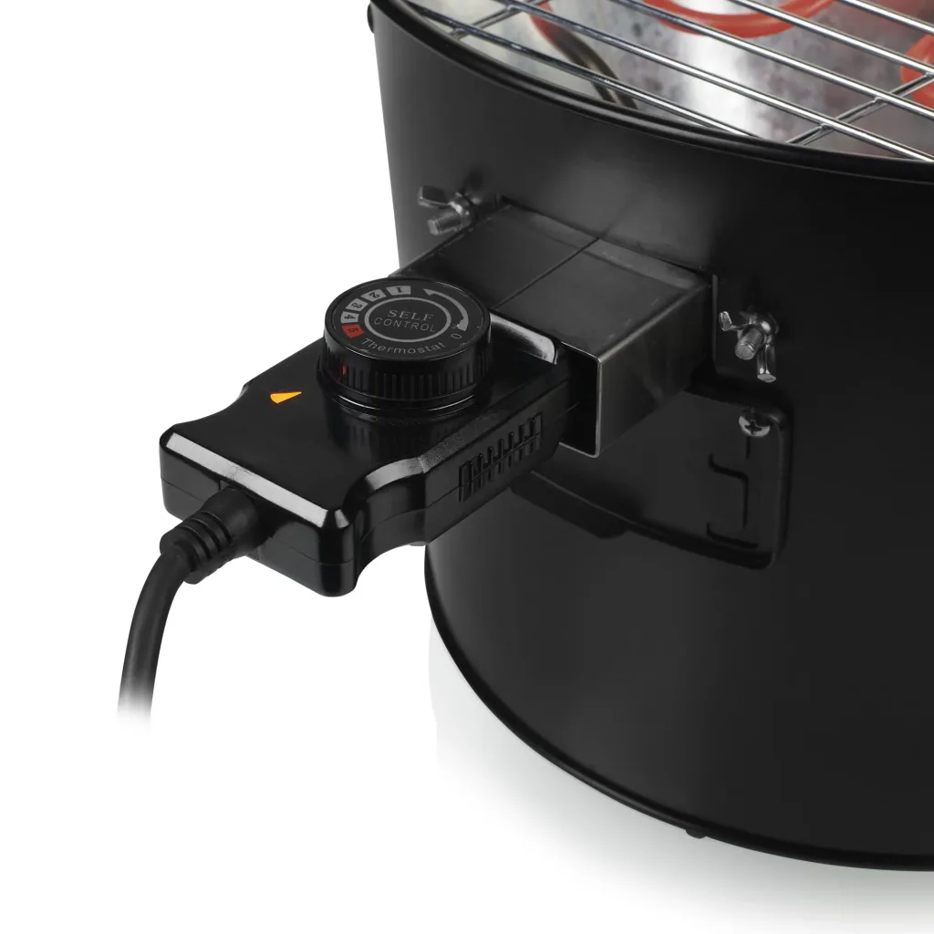 2-in-1 hybrid electric and charcoal grill, 1400 watts