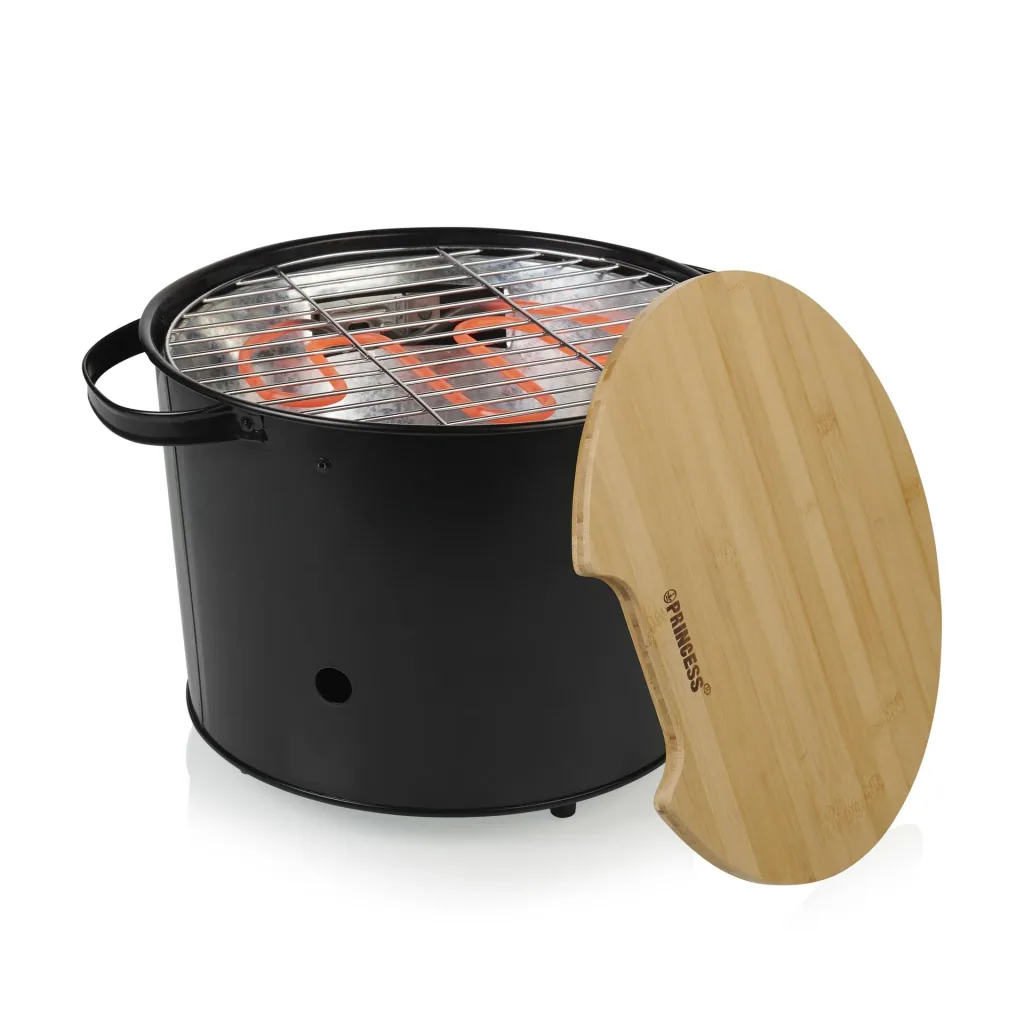 2-in-1 hybrid electric and charcoal grill, 1400 watts