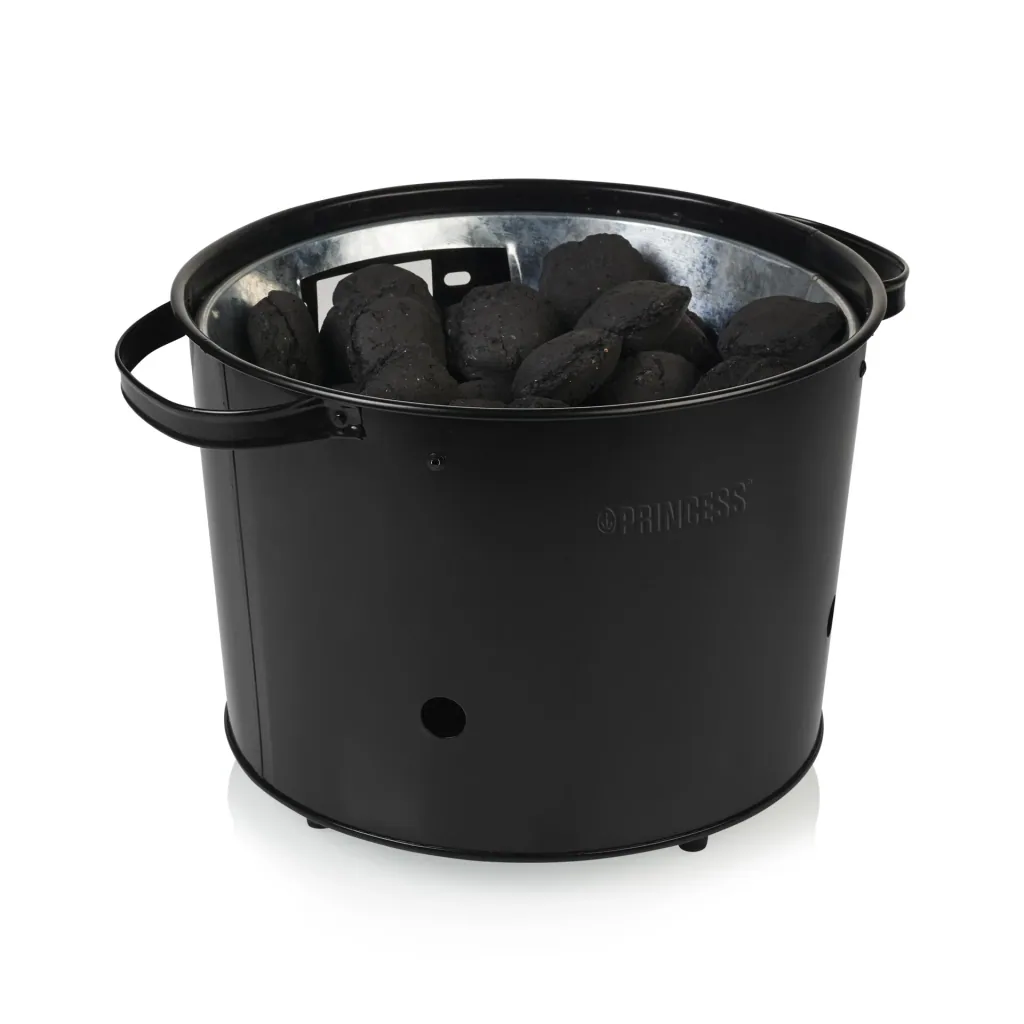 2-in-1 hybrid electric and charcoal grill, 1400 watts