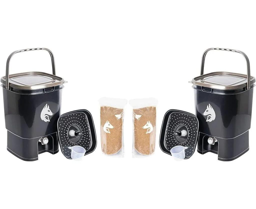 Bokashi Eimer Compost Complete Set, 2 x 19 Liters