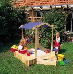 Set sandpit "Peter" with seat and bow box