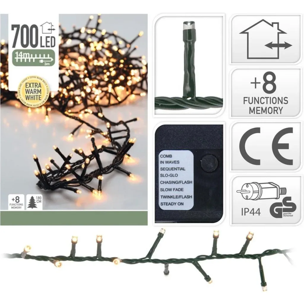 Christmas tree lights - 14m - 700led - warm white