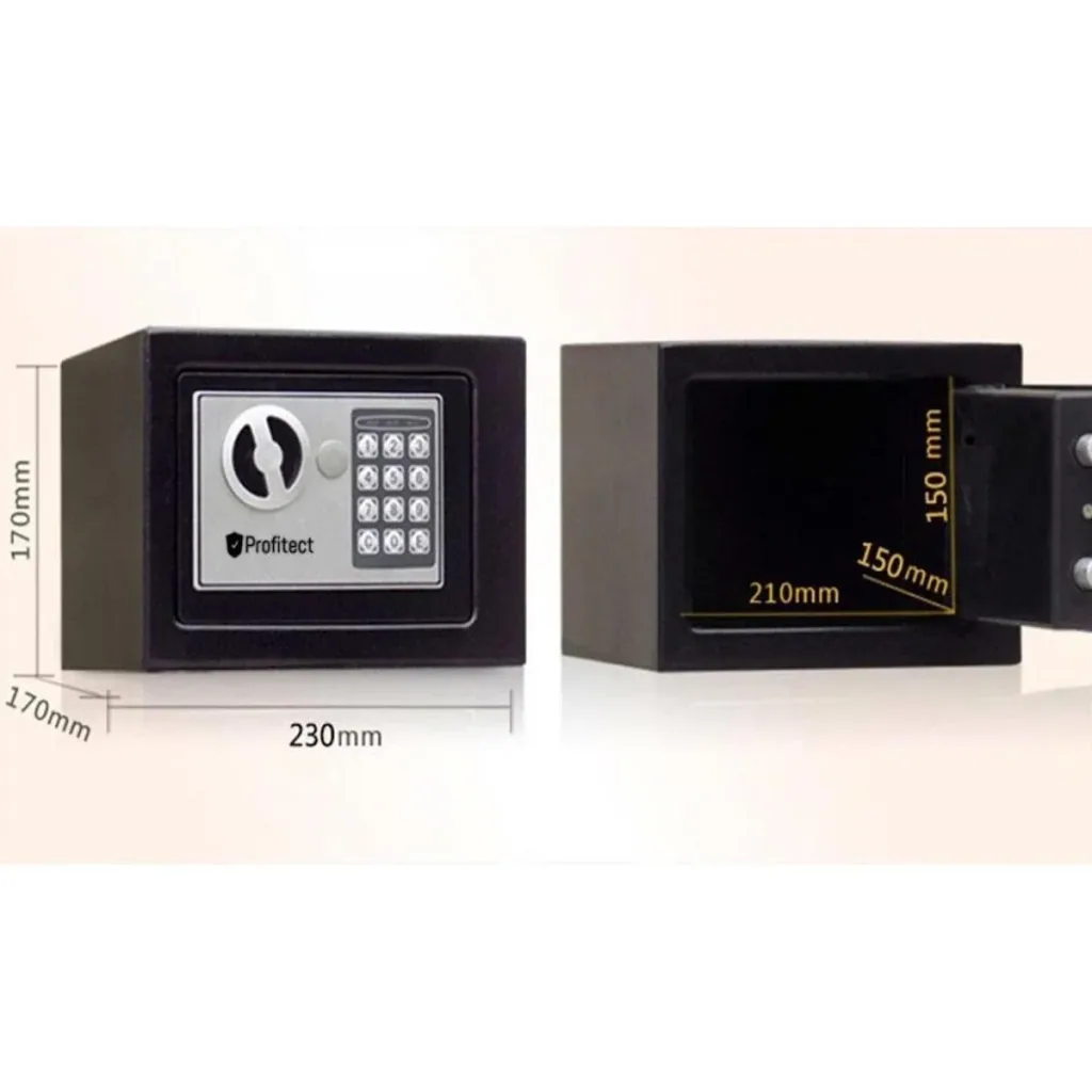 Safe - Electronic Safe - 31x20x20 cm - Black