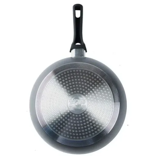 Platinium Frying Pan / Wok Pan / Pan - 28cm - Glass Lid - Induction - Marble Coating - Scratch-Resistant