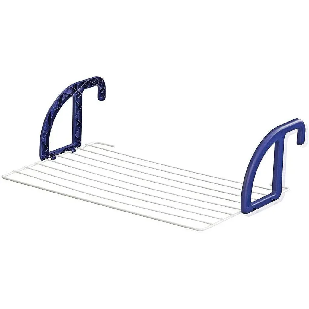 Classic 70 Hanging Drying Rack / Balcony Drying Rack - 7m Drying Length - Blue/White